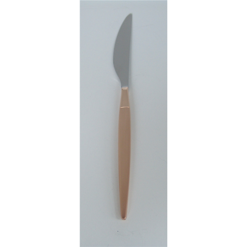 LW №12500 ステンレス ミルトア・ピンクゴールド デザートナイフ共柄・鋸 1個(ご注文単位1個)【直送品】