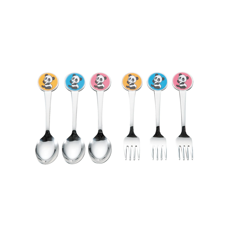 丸型パンダお子様スプーン黄 1個(ご注文単位1個)【直送品】