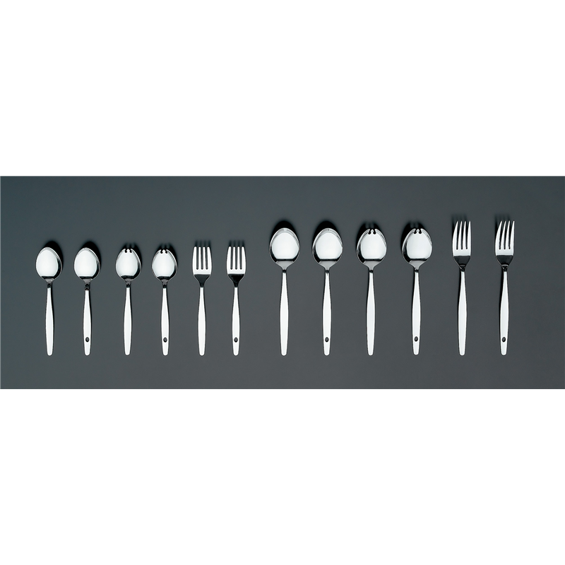 18-0#6600オールミラー仕上げ給食スプーン穴明 1個（ご注文単位1個）【直送品】