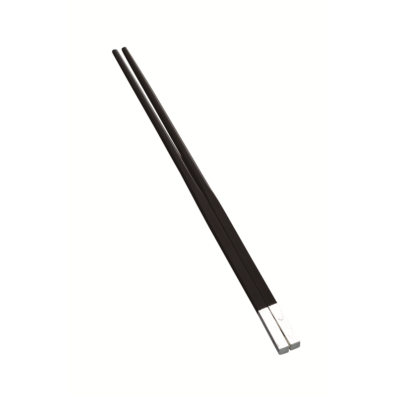 燕舞 黒檀箸 山水 銀キャップ 先太タイプ 1個（ご注文単位1個）【直送品】