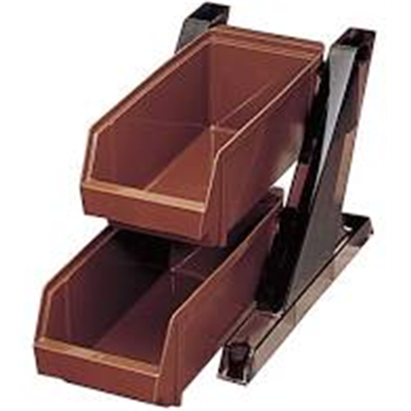 BK オーガナイザー 2段1列 ブラウン 1個（ご注文単位1個）【直送品】