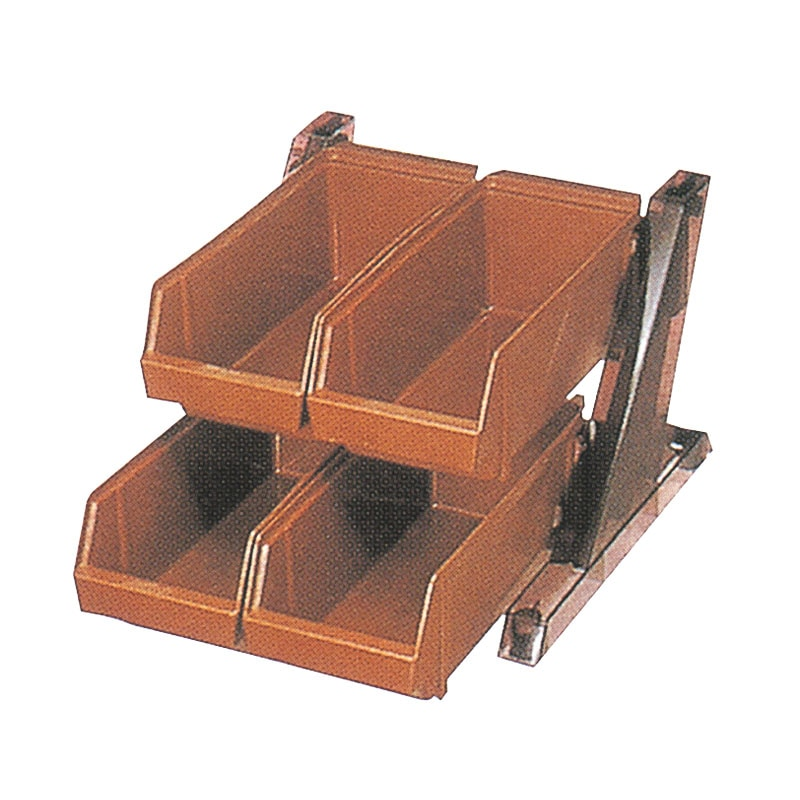 BK オーガナイザー 2段2列 ブラウン 1個（ご注文単位1個）【直送品】