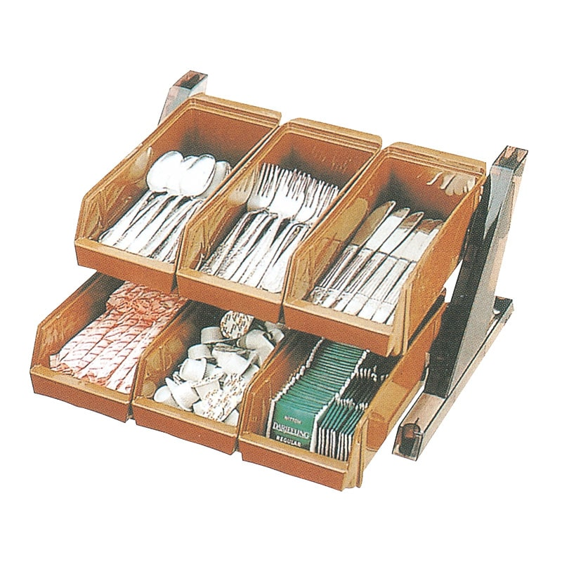 BK オーガナイザー 2段3列 ブラウン 1個（ご注文単位1個）【直送品】