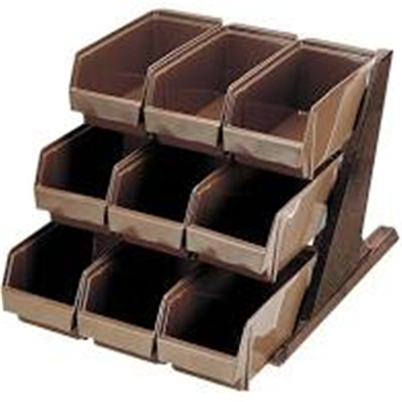 BK オーガナイザー 3段3列 ブラウン 1個（ご注文単位1個）【直送品】