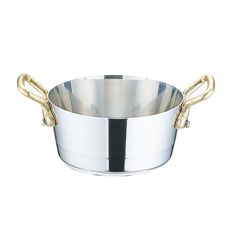 UK 18-8 プチパン 両手テーパー深型鍋(蓋無) 9cm 1個（ご注文単位1個）【直送品】