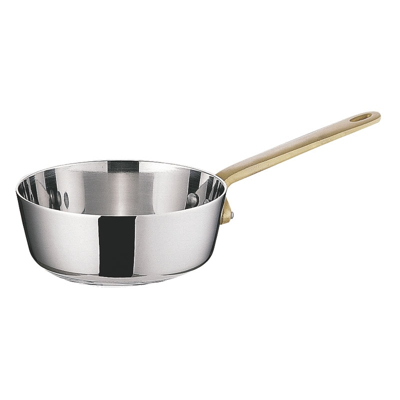 UK 18-8 プチパン 片手テーパー浅型鍋(蓋無) 9cm 1個(ご注文単位1個)【直送品】