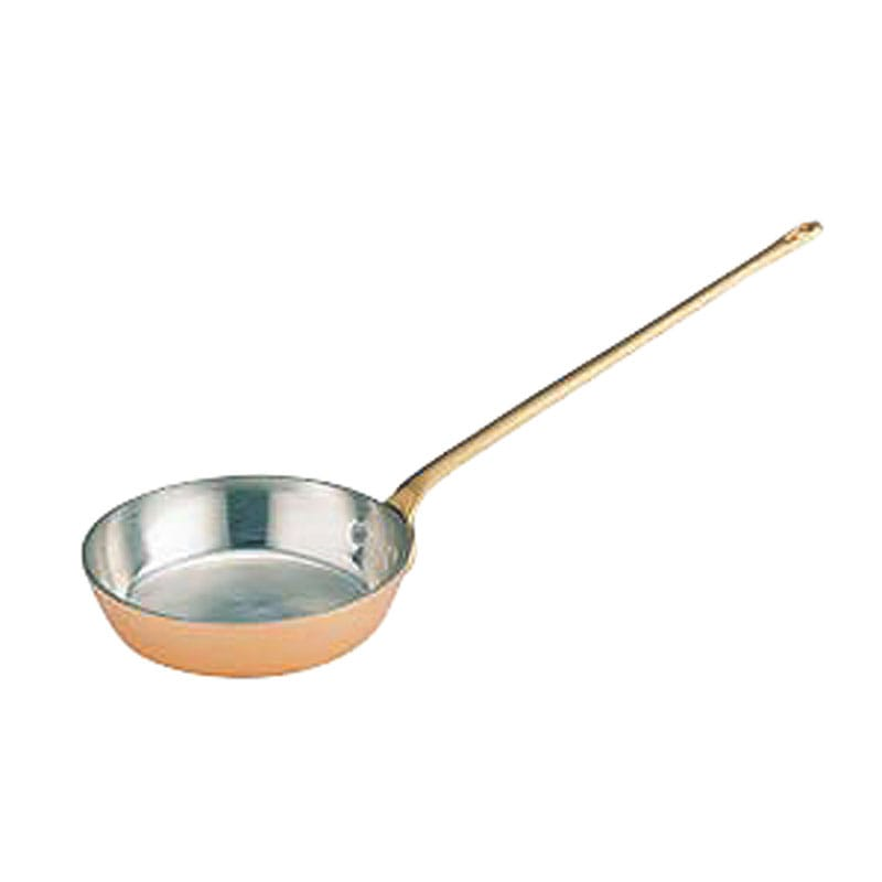 銅 プチフライパン ロングハンドル 12cm(250cc) 1個（ご注文単位1個）【直送品】