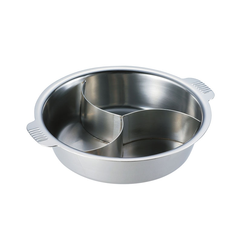 SW ちり鍋 3仕切 33cm(Nbステン) 1個（ご注文単位1個）【直送品】