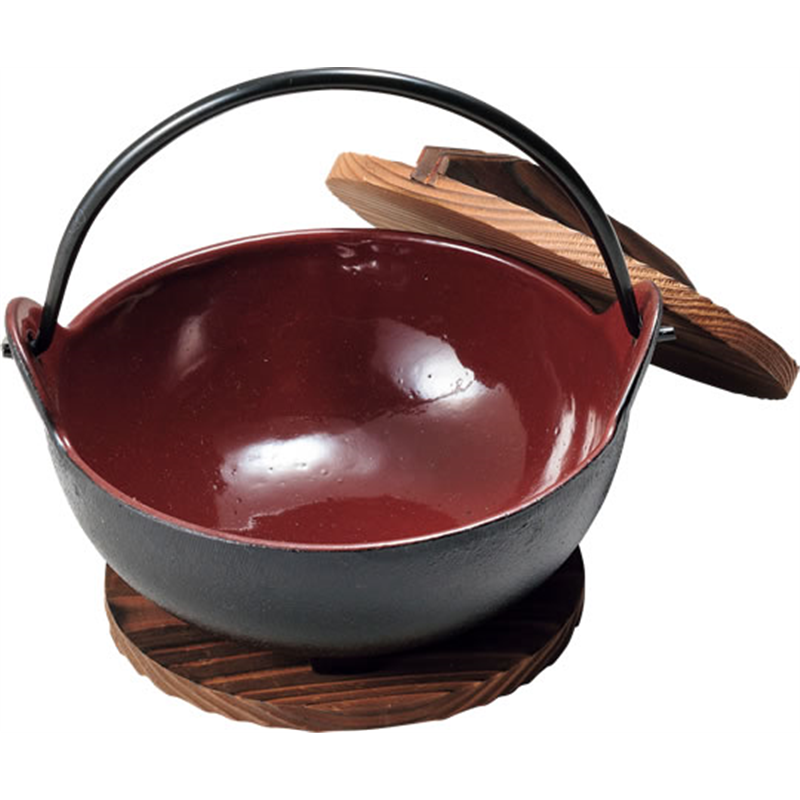 やまがなべ(内面ホーロー)16cm 1個（ご注文単位1個）【直送品】