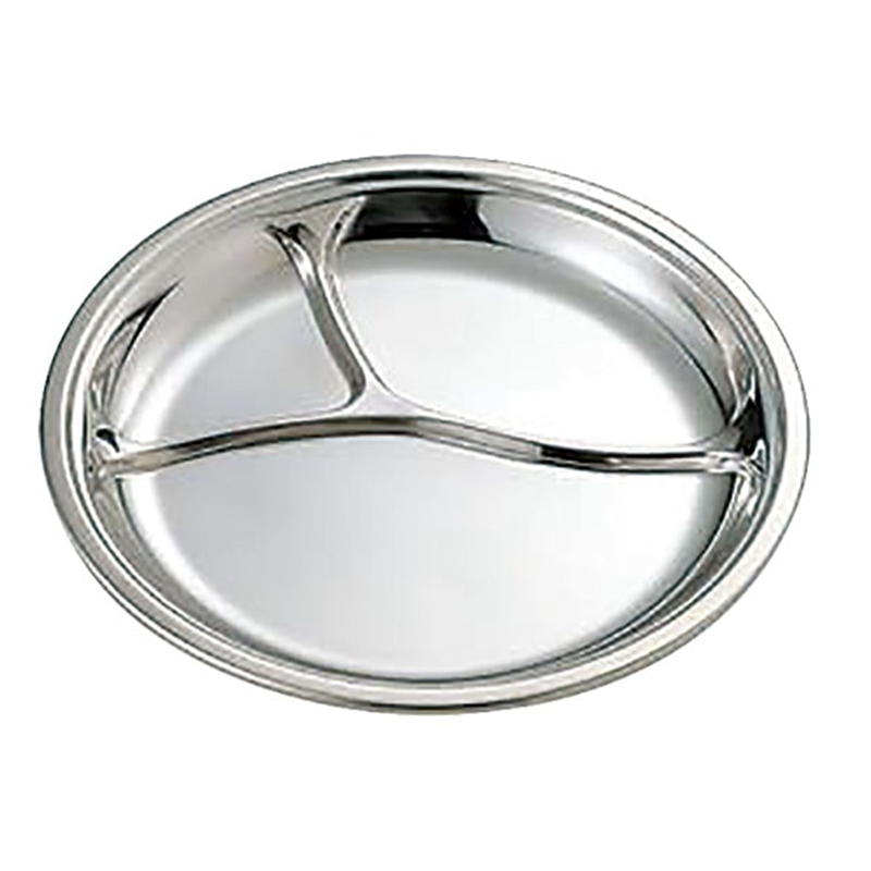 IKD 18-8抗菌丸型ランチ皿 10インチ 1個（ご注文単位1個）【直送品】