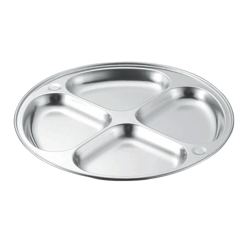 KO 18-8ランチ皿 4ッ切 1個（ご注文単位1個）【直送品】