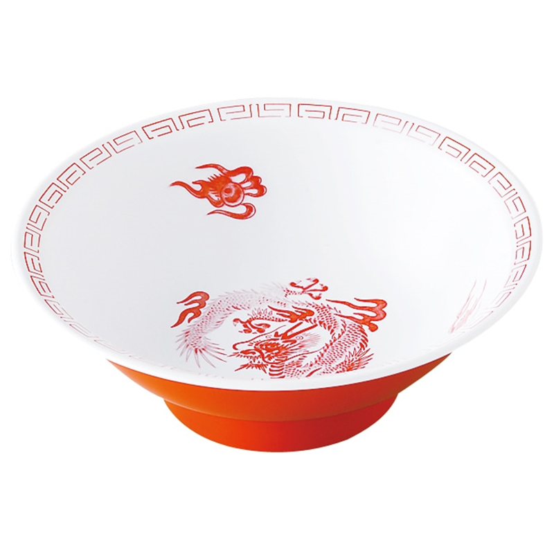 瑞祥 CA-10 中華丼(竜模様) 白/赤 1個（ご注文単位1個）【直送品】
