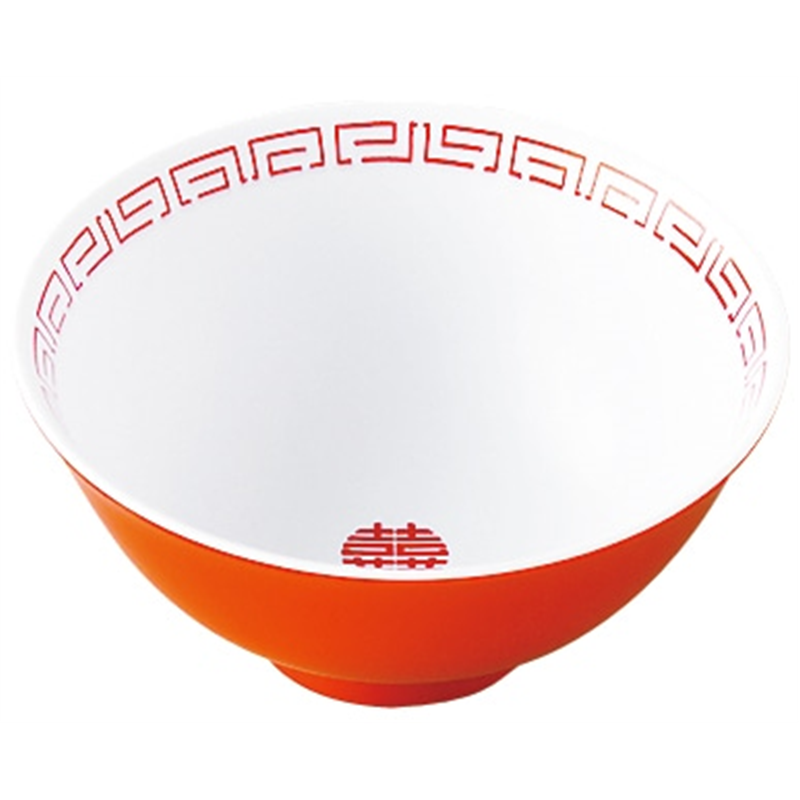 瑞祥 CA-40 スープ椀 白/赤 1個（ご注文単位1個）【直送品】