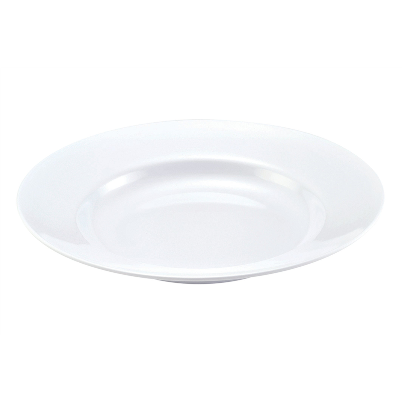 シンプル食器白 №50W ラーメンどんぶり受皿(スープ皿 9吋) 1個(ご注文単位1個)【直送品】