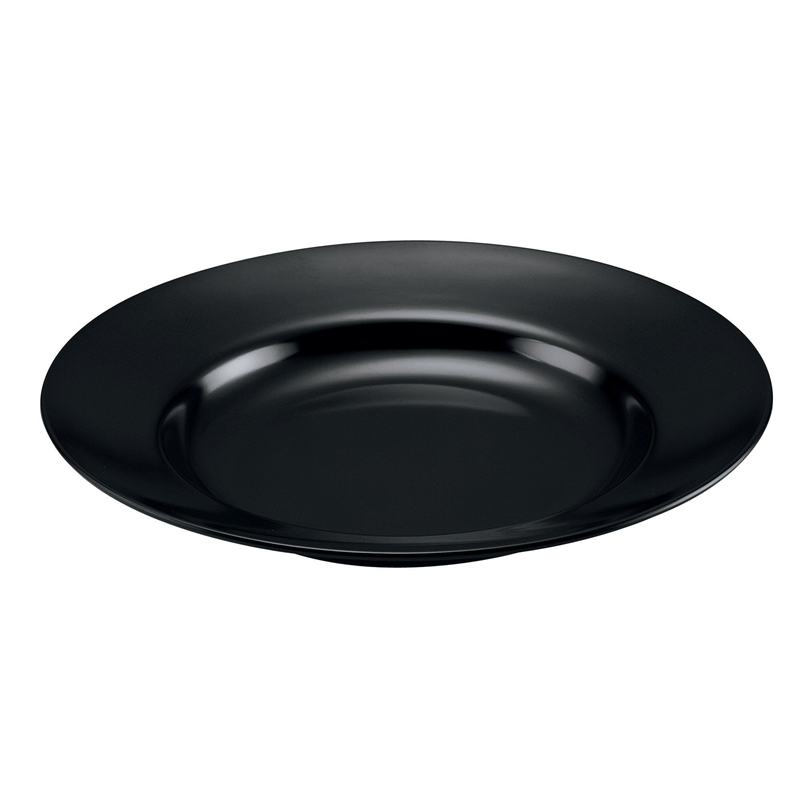 №50B ラーメンどんぶり受皿(スープ皿 9吋)黒 1個(ご注文単位1個)【直送品】