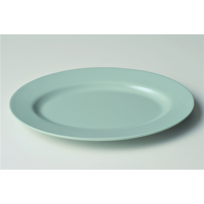青磁 CS-23 小判皿リム型10吋 1個（ご注文単位1個）【直送品】