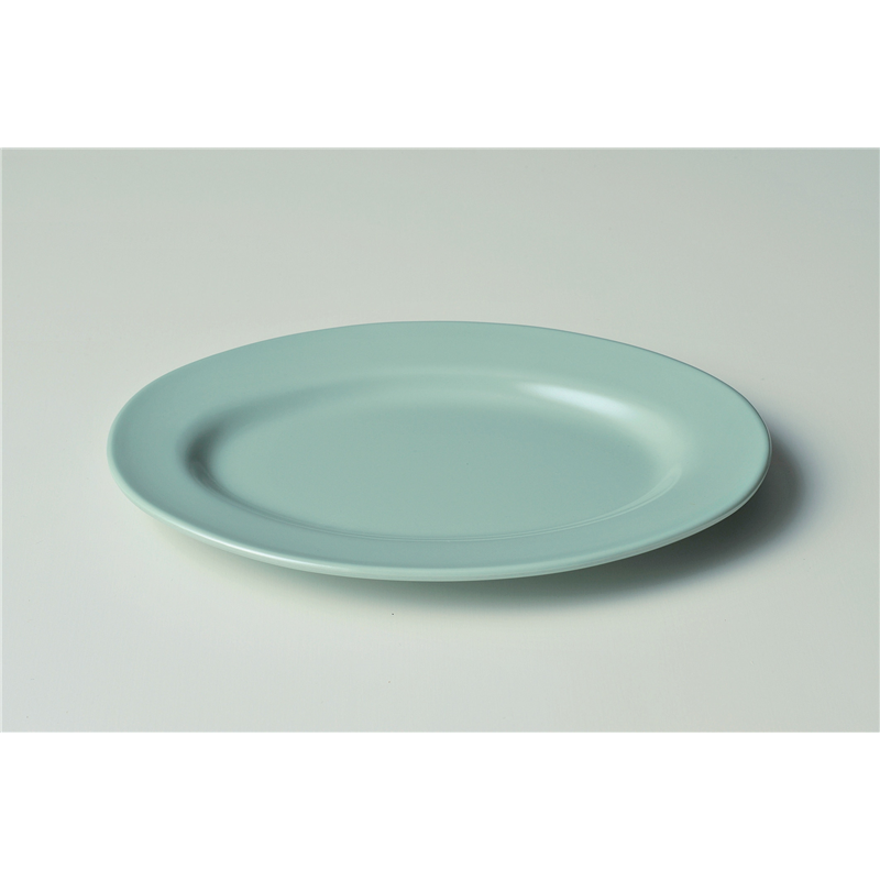 青磁 CS-24 小判皿リム型8吋 1個（ご注文単位1個）【直送品】