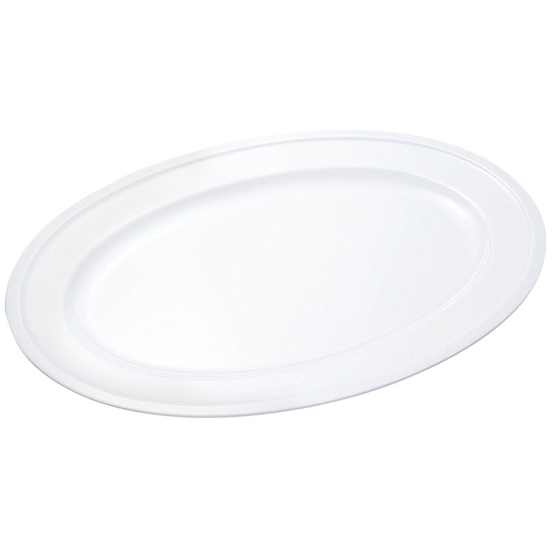 PW-12 小判皿22吋 白無地 1個（ご注文単位1個）【直送品】