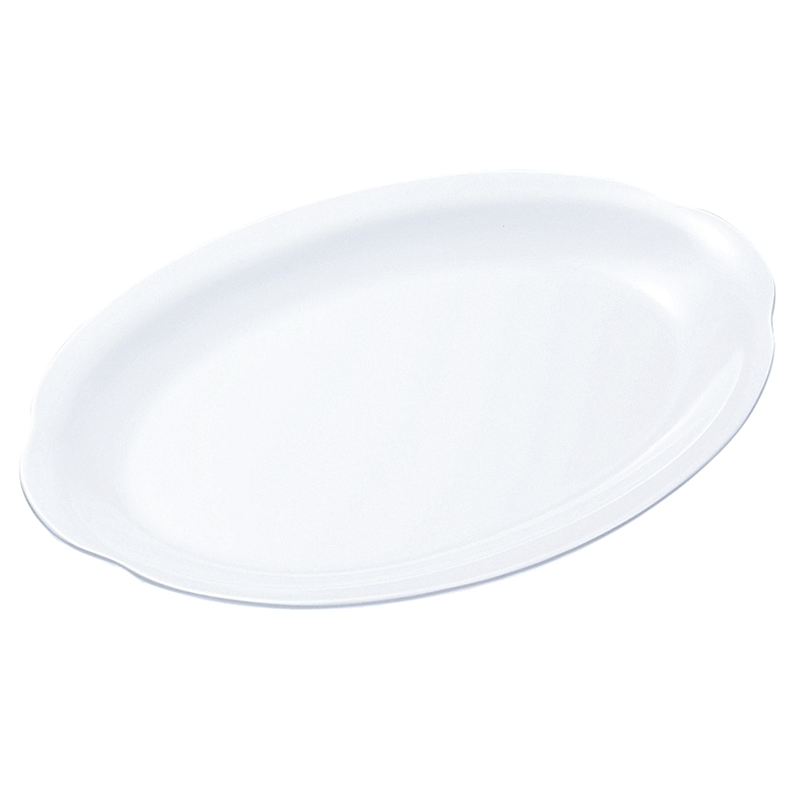 №36AW 小判皿プラタン型 12吋 (白) 1個（ご注文単位1個）【直送品】