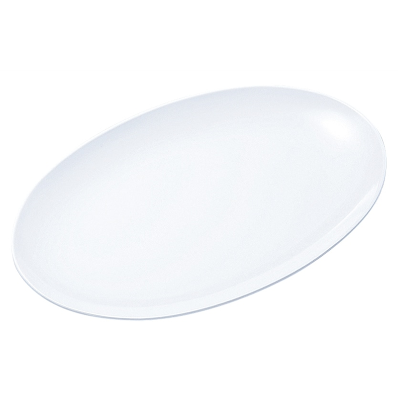 №36BW 小判皿(メタ型)12吋 (白) 1個（ご注文単位1個）【直送品】