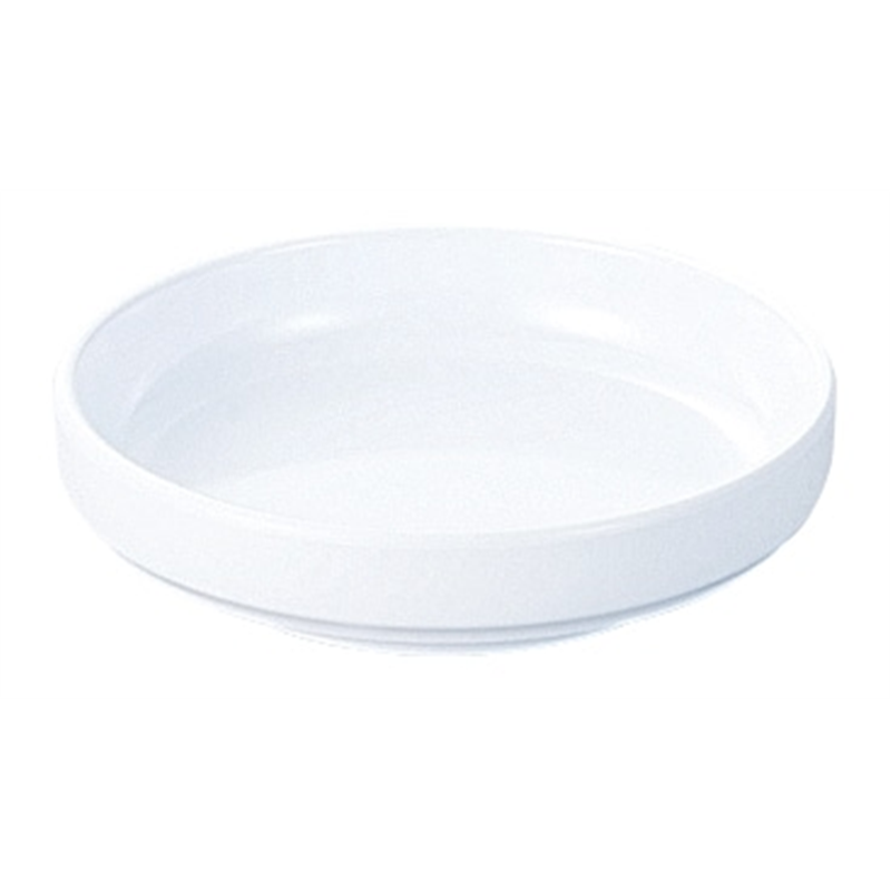 №71W 漬物皿(フチきったて型) (白) 1個（ご注文単位1個）【直送品】