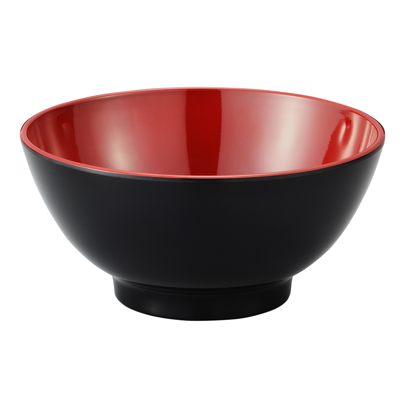 №13WA カスミ型汁椀(身) (内朱/外黒) 1個（ご注文単位1個）【直送品】