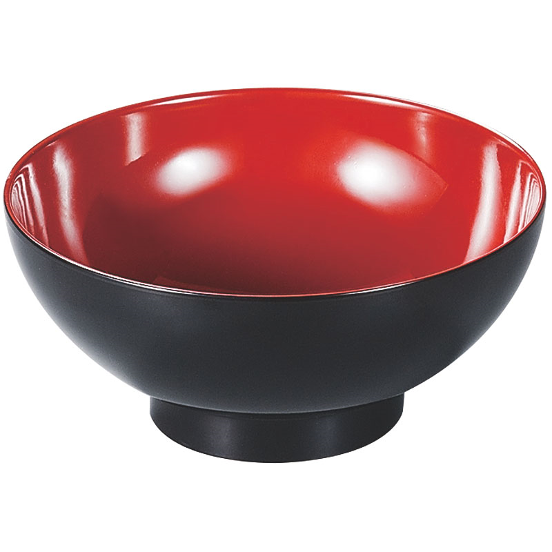 M-16 内朱汁椀(新) メラミン 1個（ご注文単位1個）【直送品】