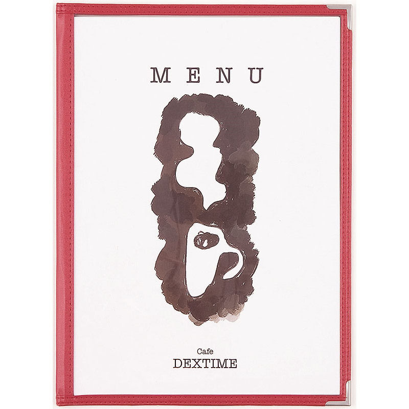 シンビ スリム-B-ABW スリムバインダーメニューブック 赤 1個（ご注文単位1個）【直送品】