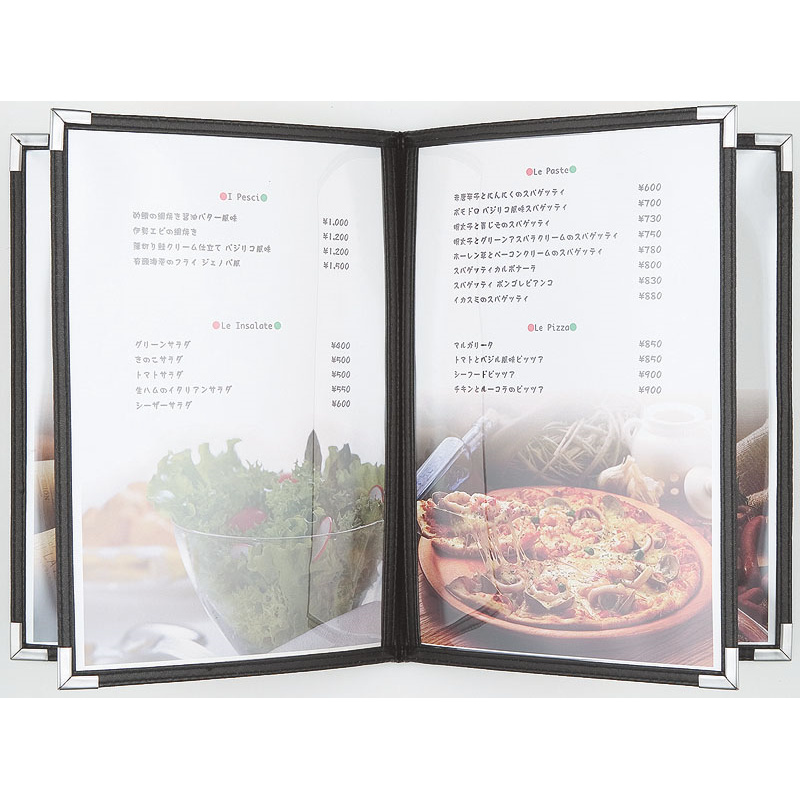 シンビ ABW-10.8P メニューブック 黒 1個（ご注文単位1個）【直送品】