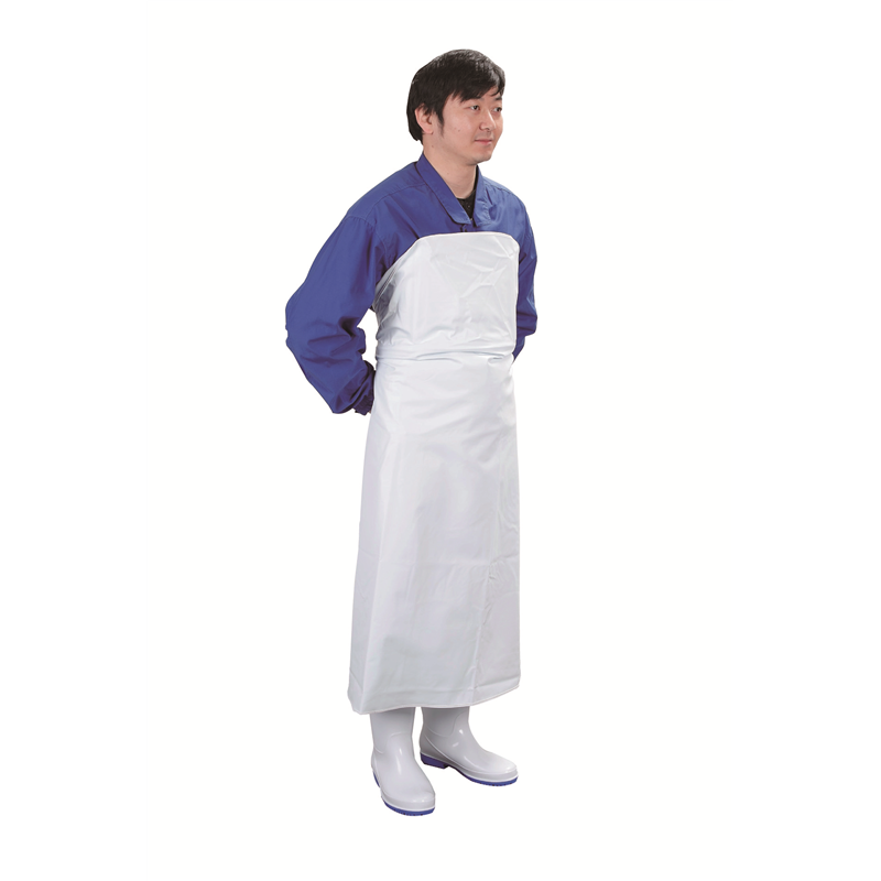 ワンタッチ前掛 白 1個（ご注文単位1個）【直送品】