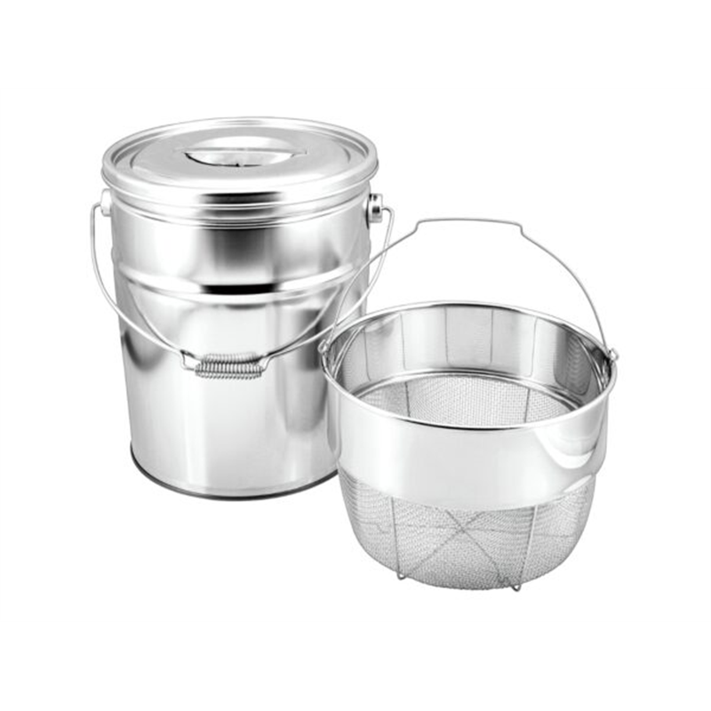 18-8バケットⅡ 丸型 荒目 15L V-1314C 1個(ご注文単位1個)【直送品】