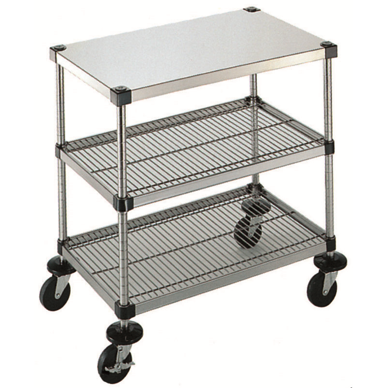 弁慶シェルフワゴン 3段 4-3-B-2M-10-L 1個（ご注文単位1個）【直送品】