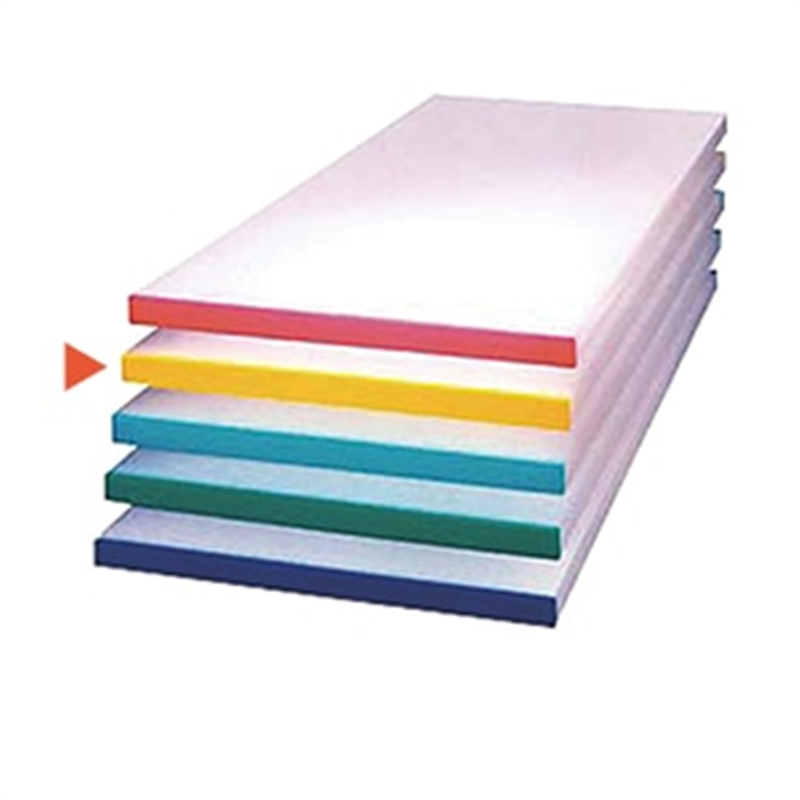 カラーベルトまな板 短辺片辺黄500×250×20 1個(ご注文単位1個)【直送品】