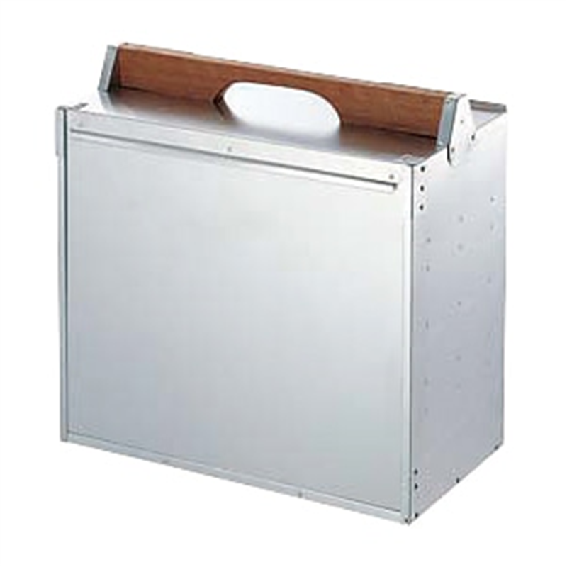 アルミ出前箱横型3段 1個（ご注文単位1個）【直送品】