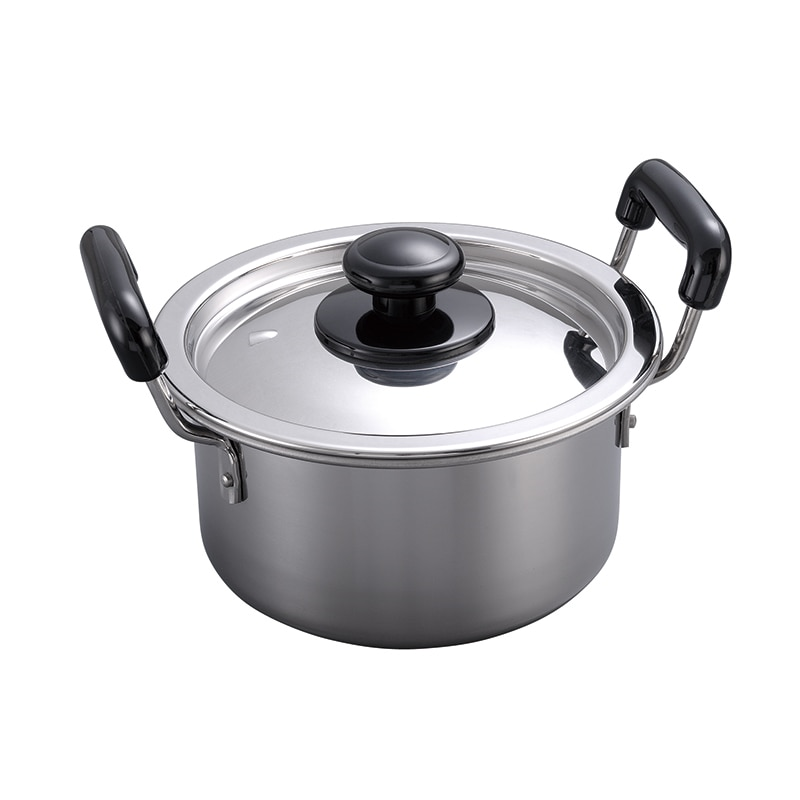 18-0モリブデン実用鍋両手30cm(9.3L) 1個(ご注文単位1個)【直送品】