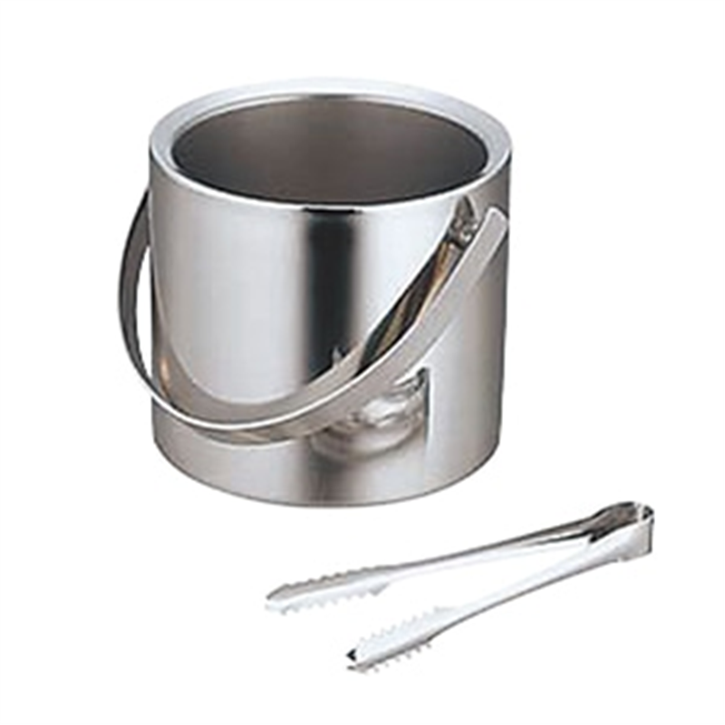 スリーアロー18-8二重アイスペール（トング付） 1個（ご注文単位1個）【直送品】