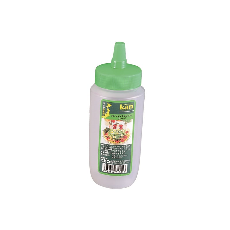 kanドレッシングシェイカー400ccグリーン 1個(ご注文単位1個)【直送品】
