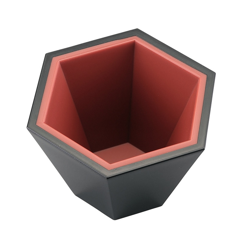 六方美心(六角さかずき)内朱外黒 1個(ご注文単位1個)【直送品】