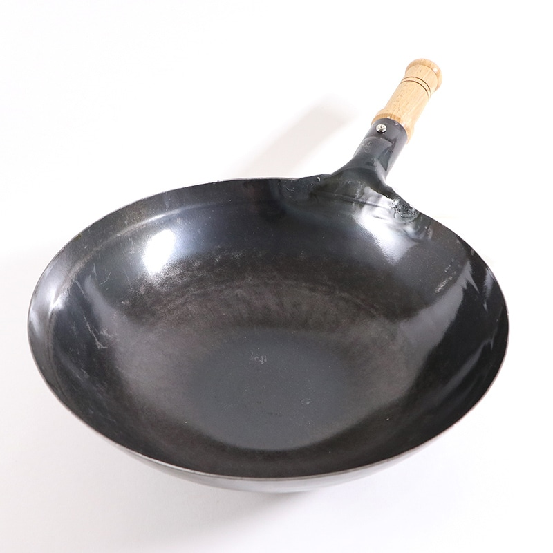 鉄打出木柄片手中華鍋39cm 1個（ご注文単位1個）【直送品】
