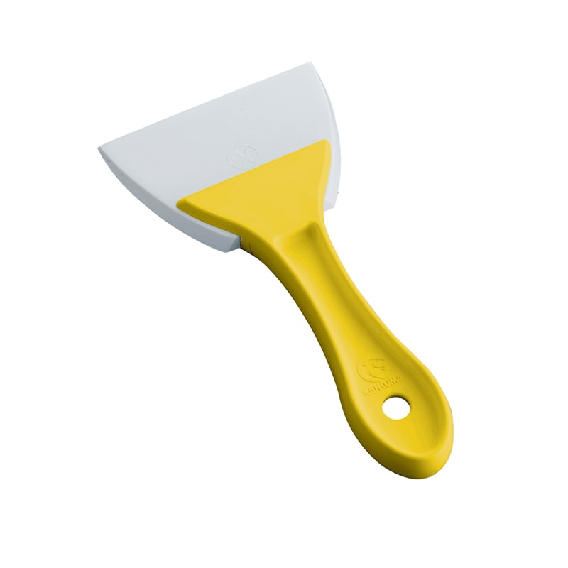 PC柄三角シリコンゴムヘラ黄小 1個（ご注文単位1個）【直送品】