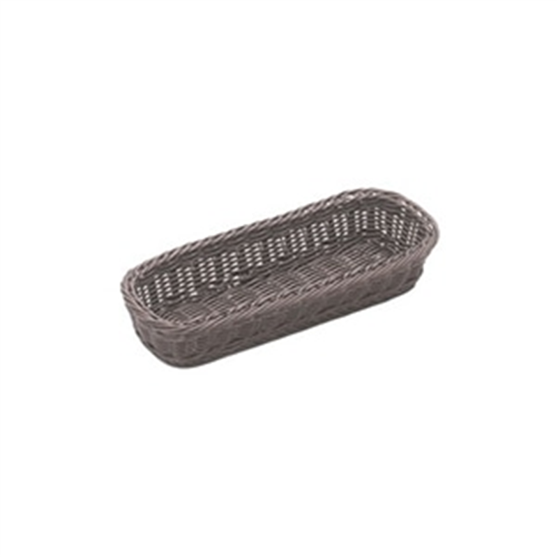 PP樹脂バスケット角長細コゲ茶91-001C 1個（ご注文単位1個）【直送品】