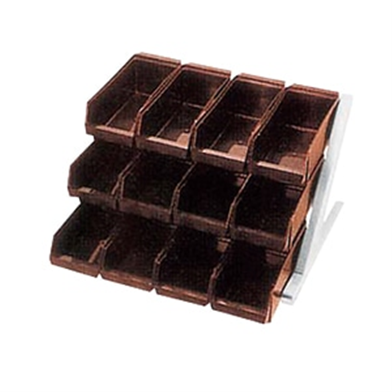 D×オーガナイザー3段4列ブラウン 1個（ご注文単位1個）【直送品】