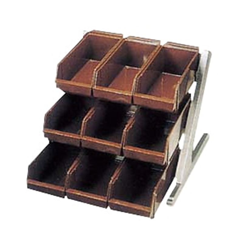 D×オーガナイザー3段3列ブラウン 1個（ご注文単位1個）【直送品】