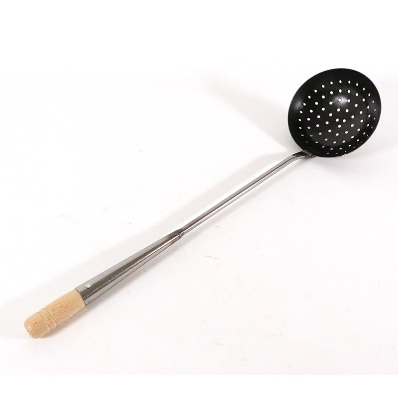 KD鉄中華お玉穴明ツナギ柄中 1個（ご注文単位1個）【直送品】