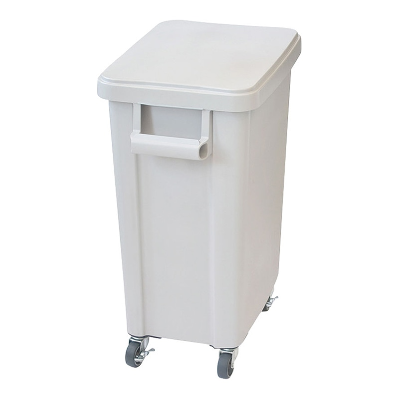 厨房用キャスターペール45L ・排水栓付グレー 1個(ご注文単位1個)【直送品】