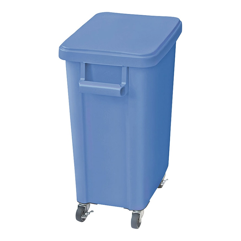 厨房用キャスターペール45L ・排水栓付ブルー 1個(ご注文単位1個)【直送品】