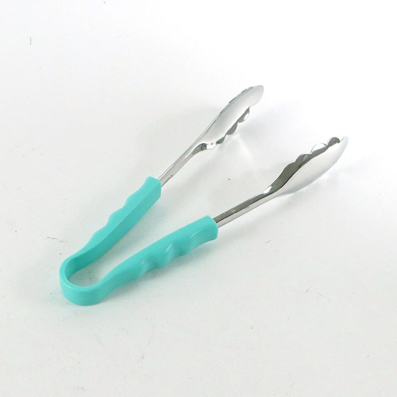 カラー万能トングPP柄小グリーン 1個(ご注文単位1個)【直送品】