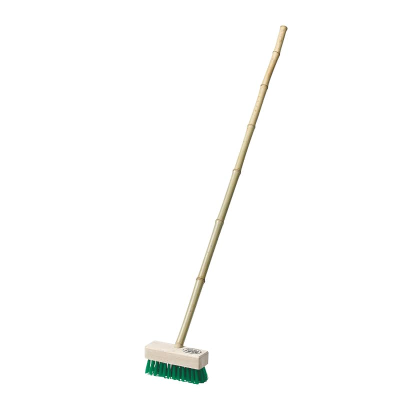 381016 竹柄デッキブラシ ナイロン 1個(ご注文単位1個)【直送品】