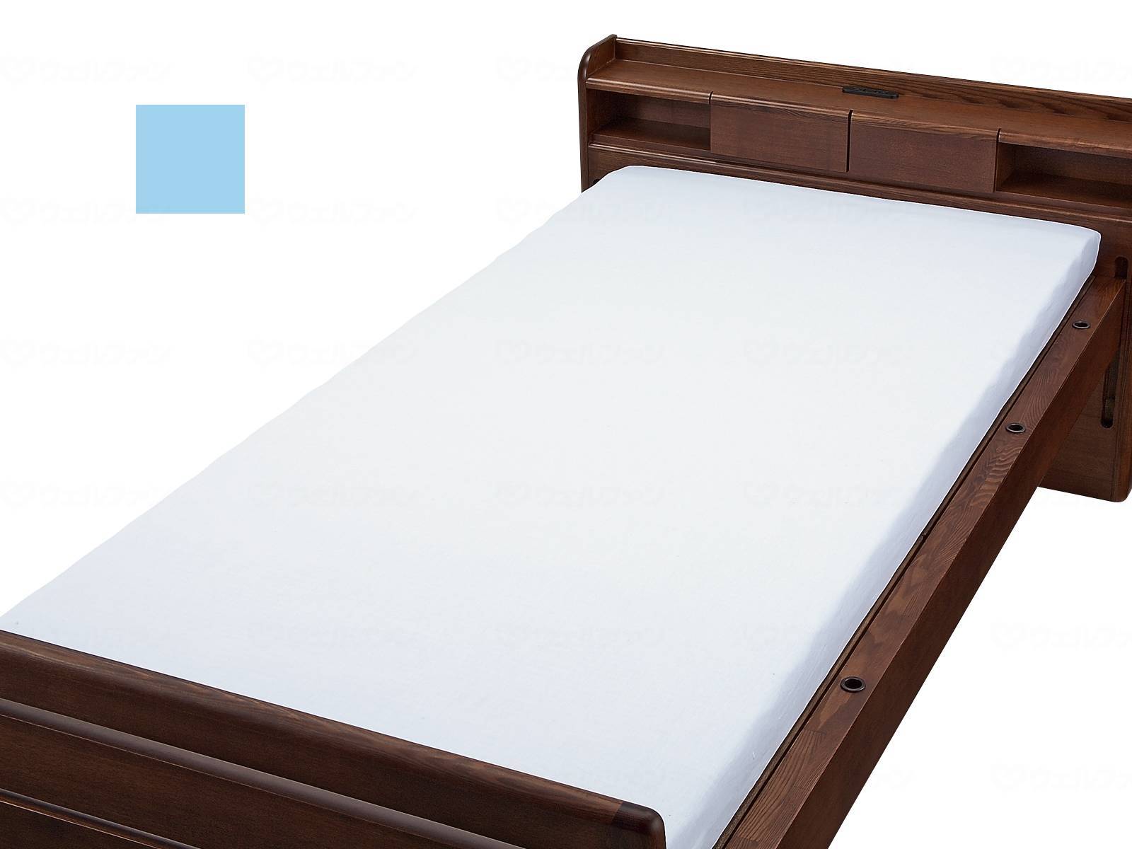 ウェルファン ボックスシーツ ブルー Wショート 1個（ご注文単位1個）【直送品】