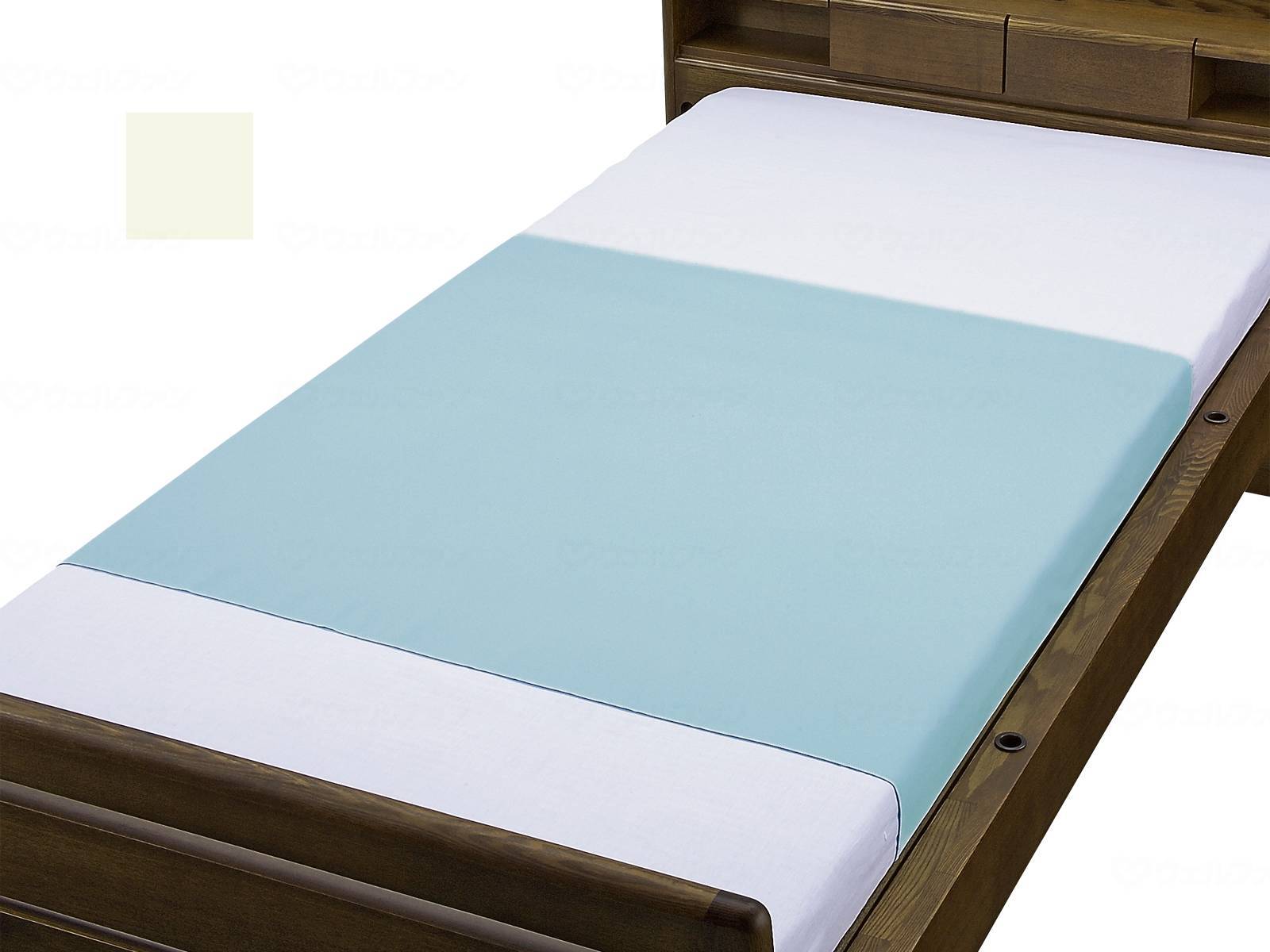 ウェルファン ポリスムース両面防水シーツ　90×145cm オフ白 1個（ご注文単位1個）【直送品】